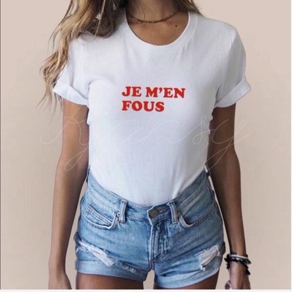 JE M’EN FOUS Graphic Tee - Picture 2 of 6